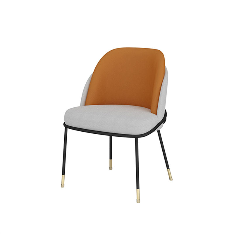 Upholstered Side Chair Scandinavian Design Armless Solid Back Chair for Home