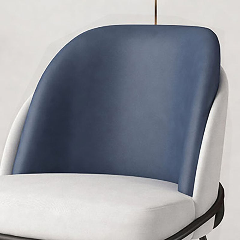 Upholstered Side Chair Scandinavian Design Armless Solid Back Chair for Home