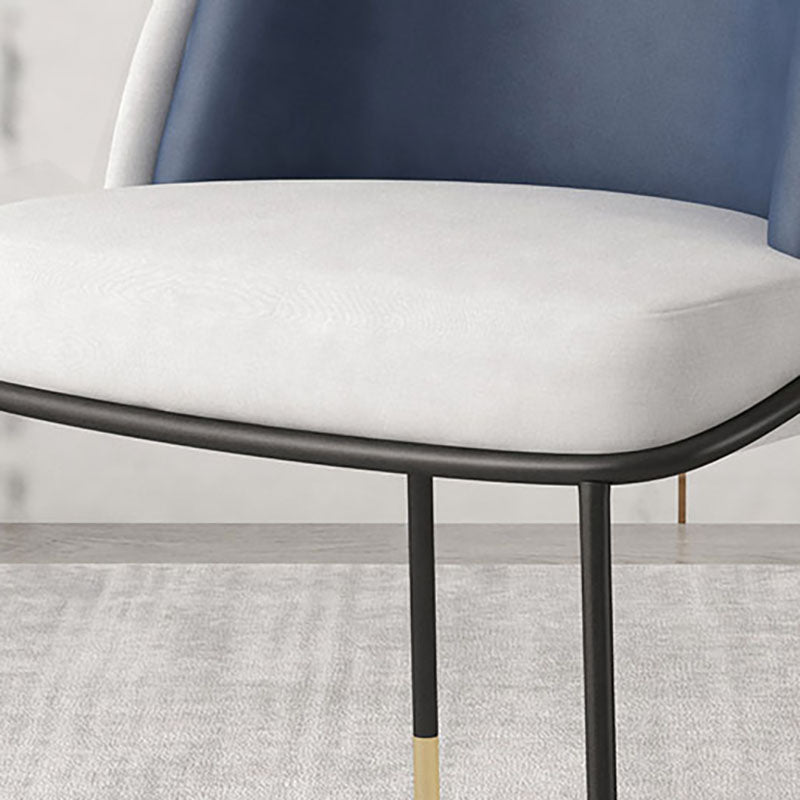 Upholstered Side Chair Scandinavian Design Armless Solid Back Chair for Home