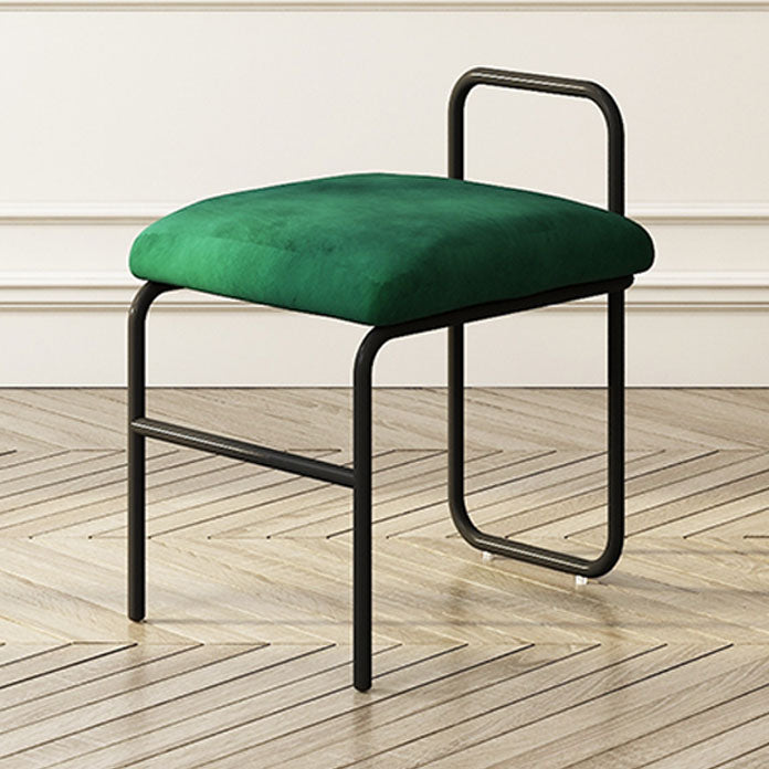 Glam Velvet Armless Dining Chairs Metal Dining Chairs for Home Use