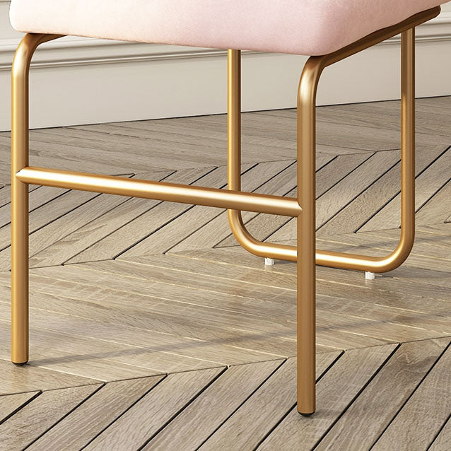 Glam Velvet Armless Dining Chairs Metal Dining Chairs for Home Use