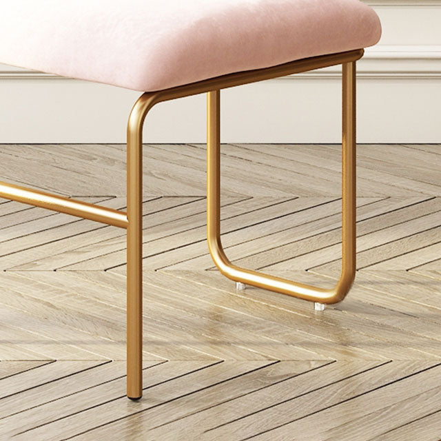 Glam Velvet Armless Dining Chairs Metal Dining Chairs for Home Use