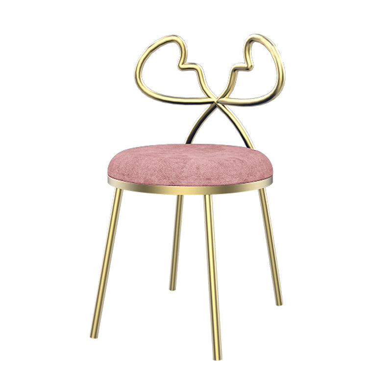 Velvet Armless Dining Chairs Nordic Design Open Back Dining Side Chair