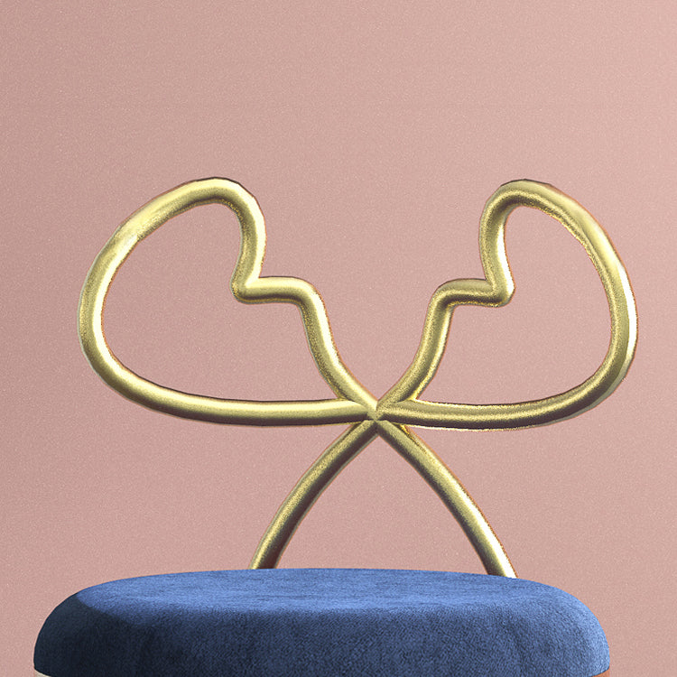 Velvet Armless Dining Chairs Nordic Design Open Back Dining Side Chair