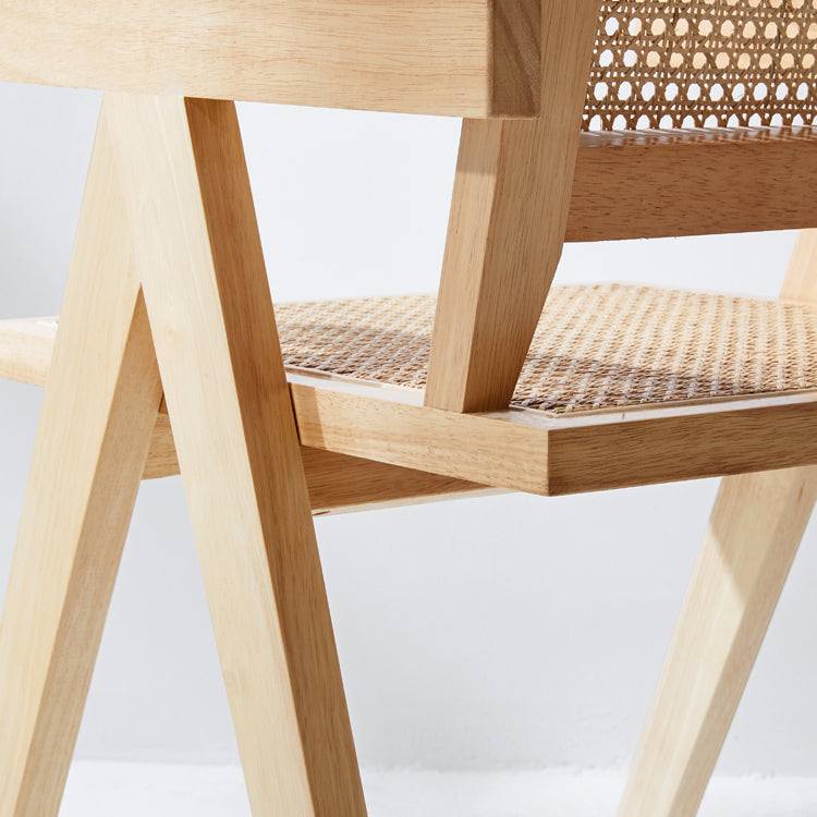 Contemporary Style Chairs Dining Arm Chair with Wooden Legs for Kitchen