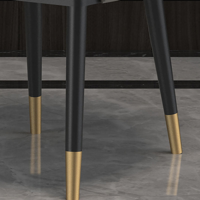 Leather Dining Chairs Scandinavian Arm Solid Back Dining Side Chair