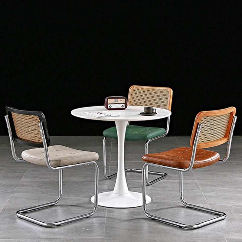 Industrial Upholstered Dining Side Chair Open Back Side Dining Chairs