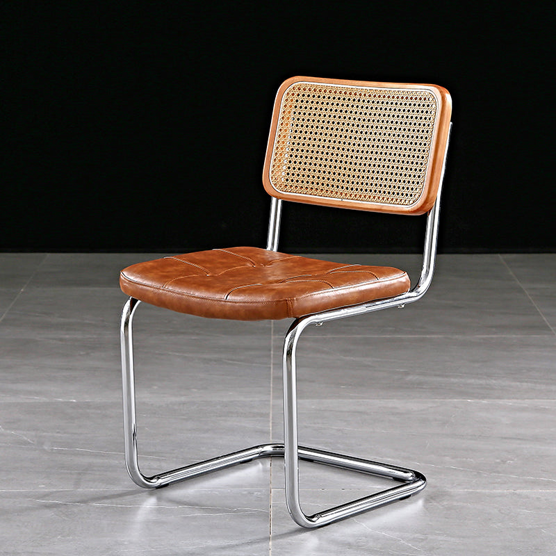 Industrial Upholstered Dining Side Chair Open Back Side Dining Chairs