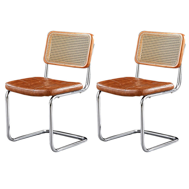 Industrial Upholstered Dining Side Chair Open Back Side Dining Chairs