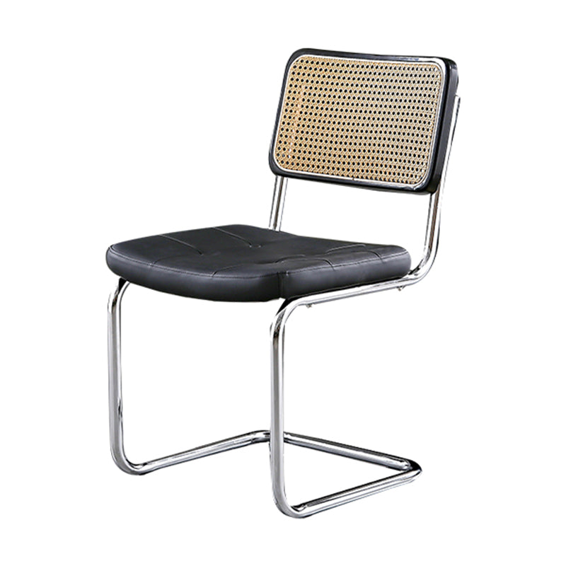 Industrial Upholstered Dining Side Chair Open Back Side Dining Chairs