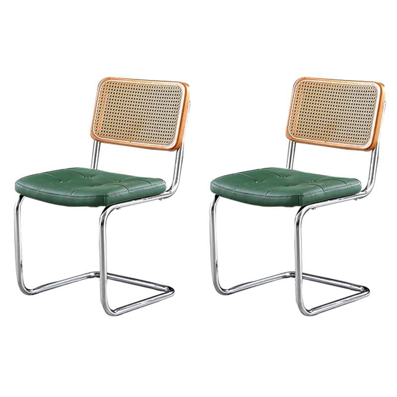 Industrial Upholstered Dining Side Chair Open Back Side Dining Chairs