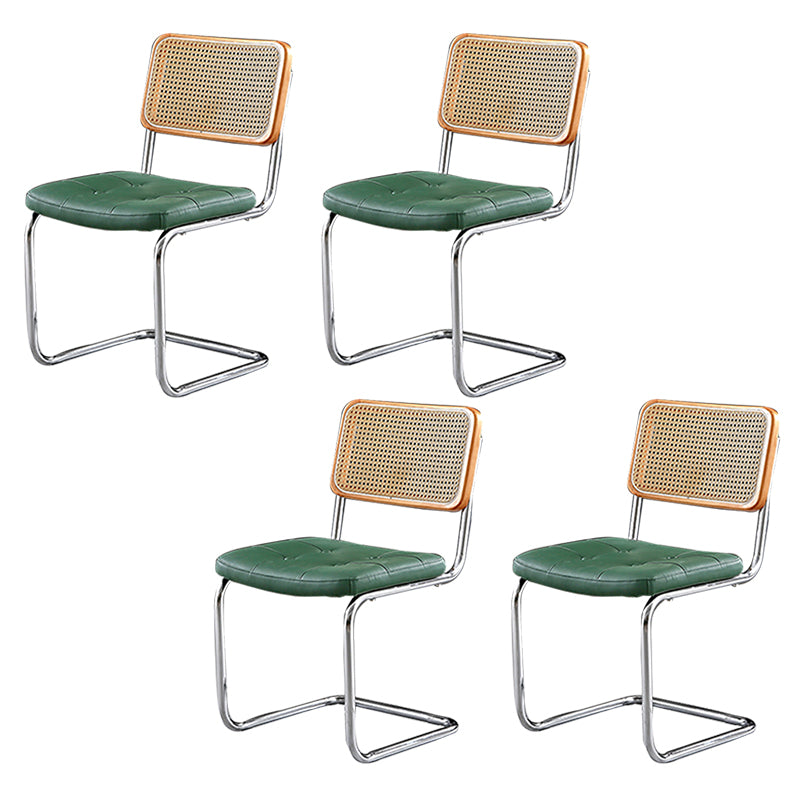 Industrial Upholstered Dining Side Chair Open Back Side Dining Chairs