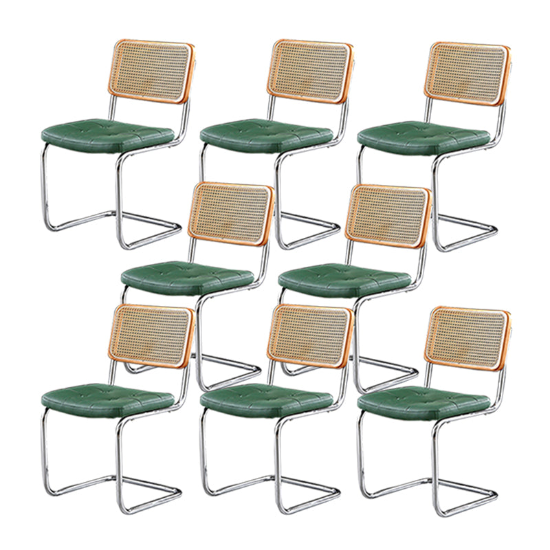 Industrial Upholstered Dining Side Chair Open Back Side Dining Chairs