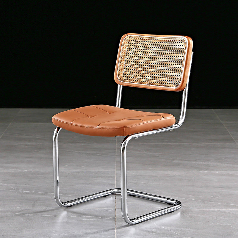 Industrial Upholstered Dining Side Chair Open Back Side Dining Chairs