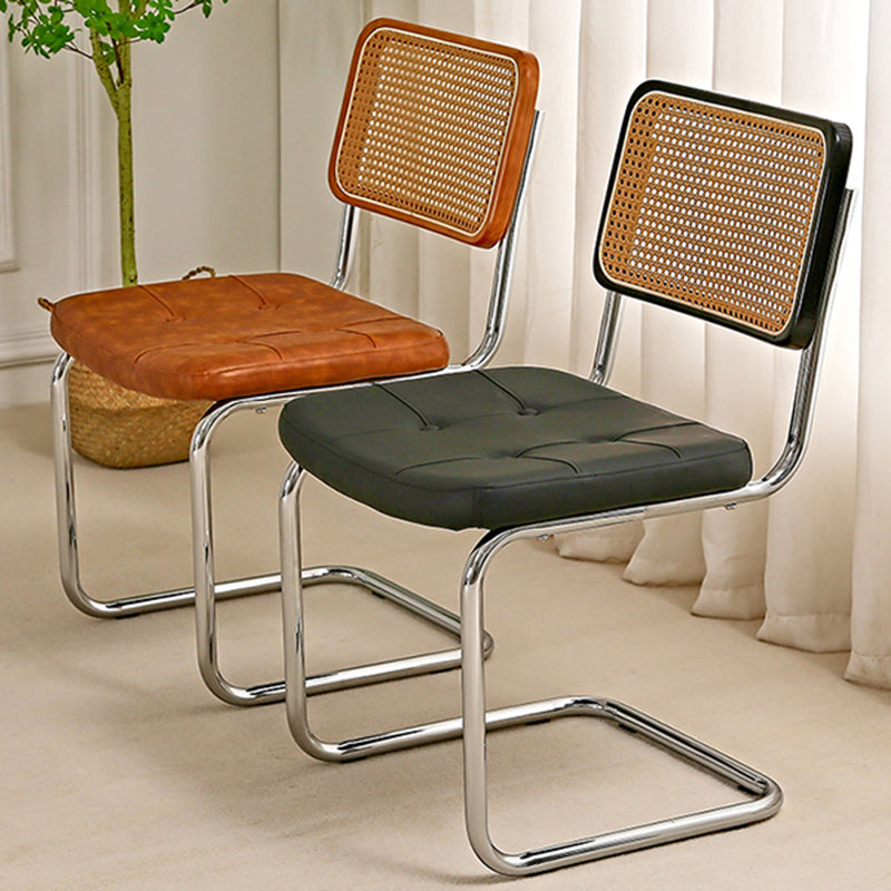 Industrial Upholstered Dining Side Chair Open Back Side Dining Chairs