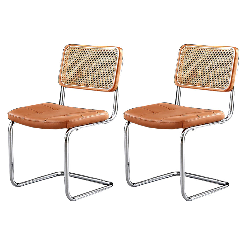 Industrial Upholstered Dining Side Chair Open Back Side Dining Chairs