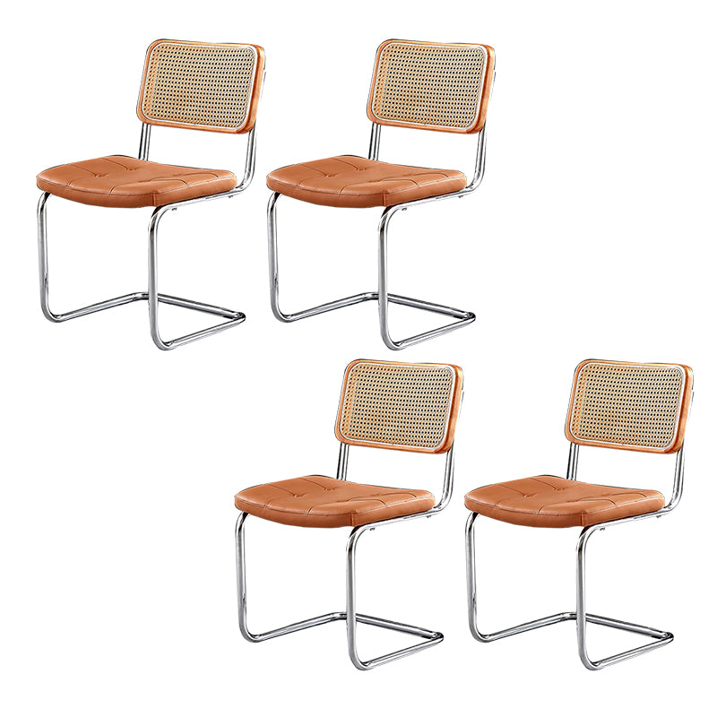 Industrial Upholstered Dining Side Chair Open Back Side Dining Chairs