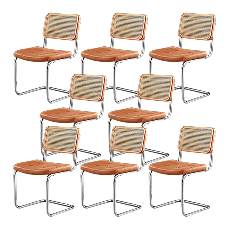 Industrial Upholstered Dining Side Chair Open Back Side Dining Chairs