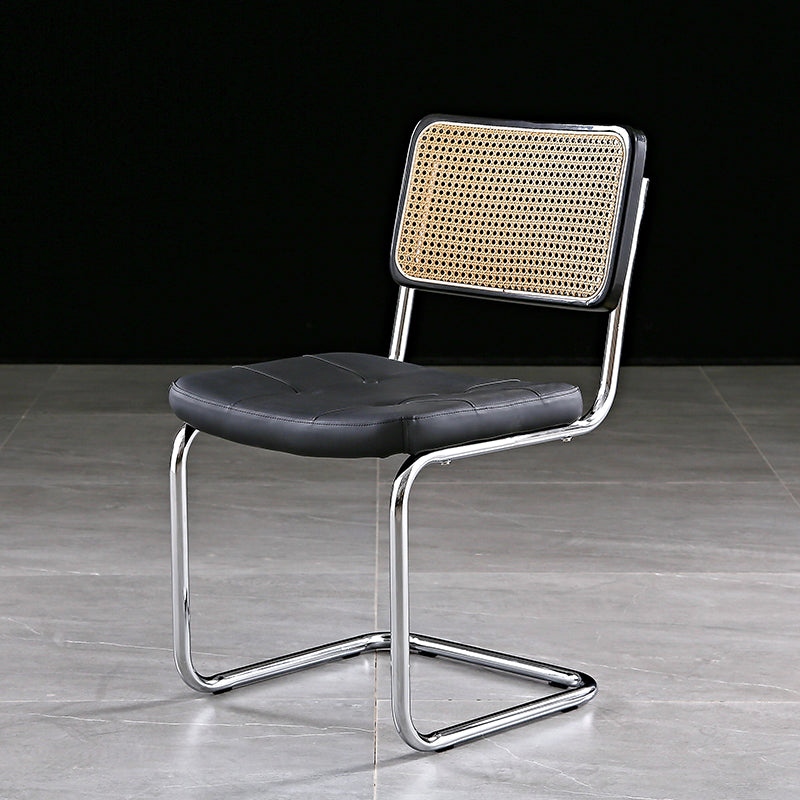 Industrial Upholstered Dining Side Chair Open Back Side Dining Chairs