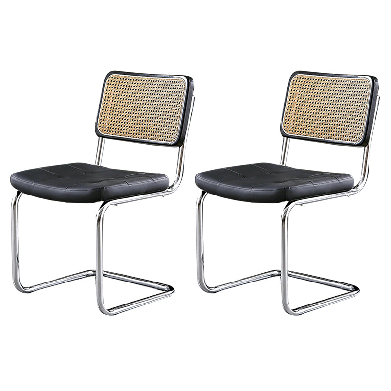 Industrial Upholstered Dining Side Chair Open Back Side Dining Chairs