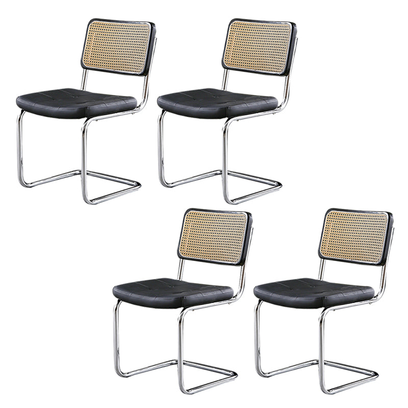 Industrial Upholstered Dining Side Chair Open Back Side Dining Chairs