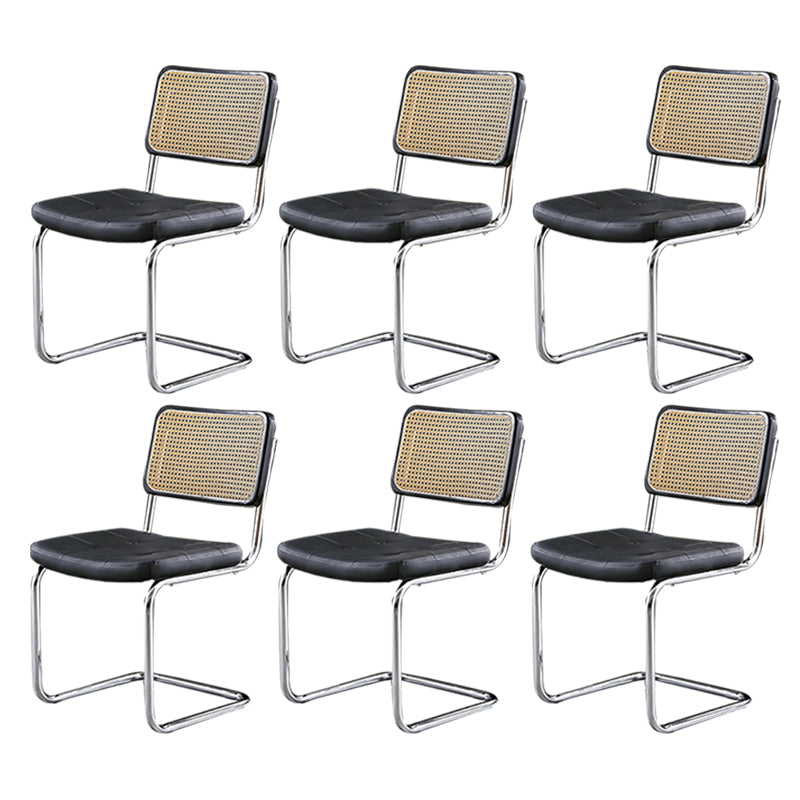 Industrial Upholstered Dining Side Chair Open Back Side Dining Chairs
