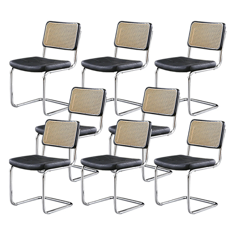 Industrial Upholstered Dining Side Chair Open Back Side Dining Chairs