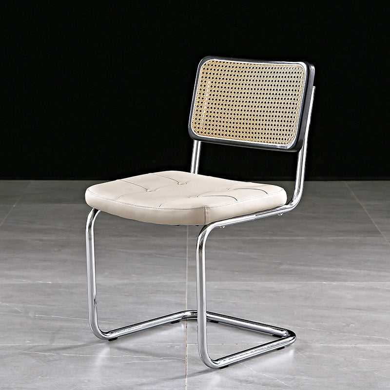 Industrial Upholstered Dining Side Chair Open Back Side Dining Chairs