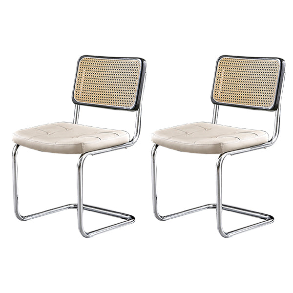 Industrial Upholstered Dining Side Chair Open Back Side Dining Chairs