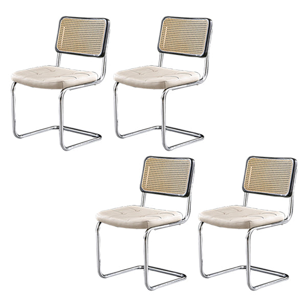 Industrial Upholstered Dining Side Chair Open Back Side Dining Chairs