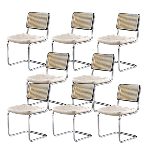 Industrial Upholstered Dining Side Chair Open Back Side Dining Chairs