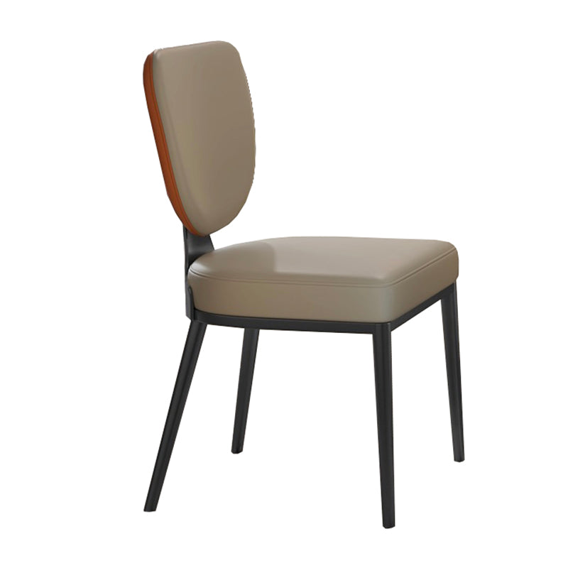 Stainless Steel Legs Dining Chairs Armless Open Back Side Chair