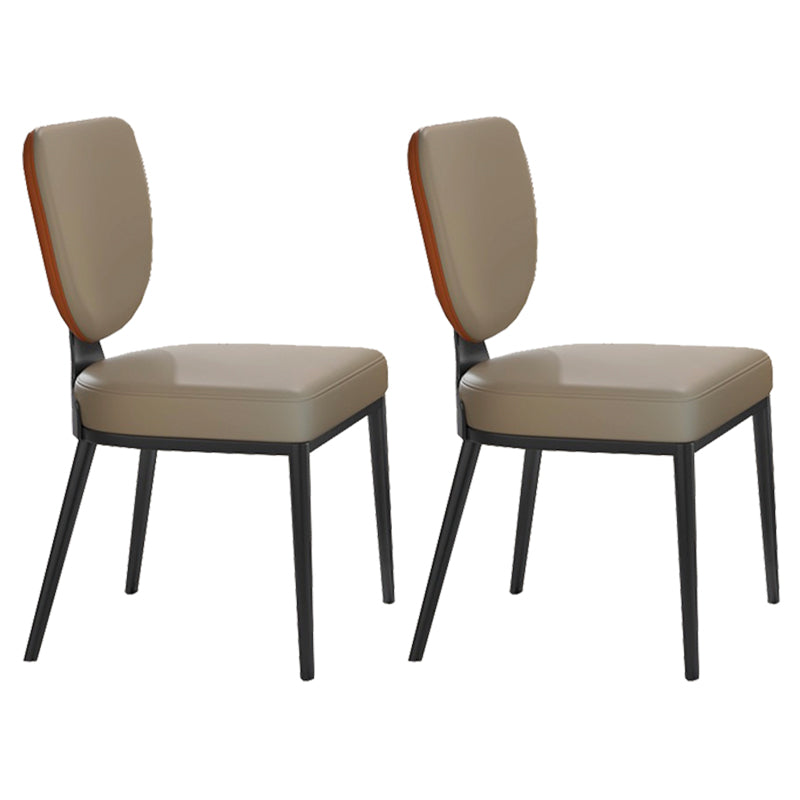 Stainless Steel Legs Dining Chairs Armless Open Back Side Chair