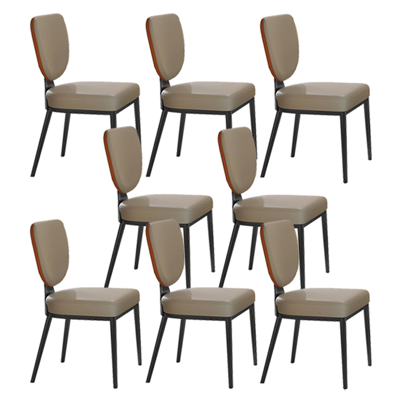 Stainless Steel Legs Dining Chairs Armless Open Back Side Chair