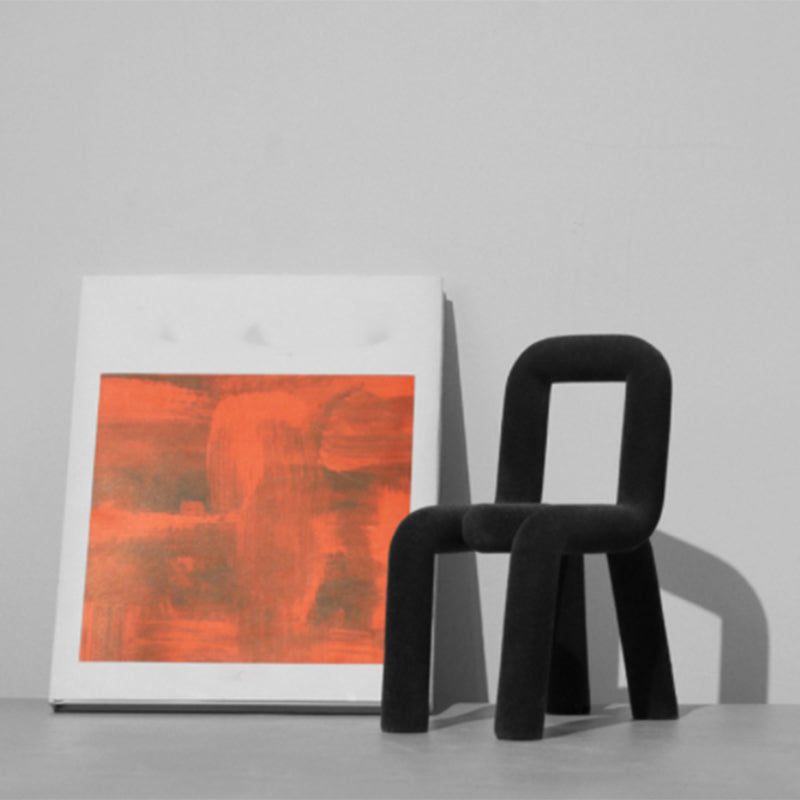 Contemporary Dining Chair Velvet Open Back Side Chair for Home