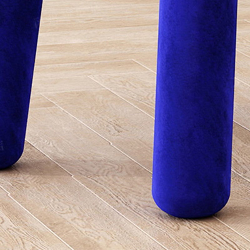 Contemporary Dining Chair Velvet Open Back Side Chair for Home