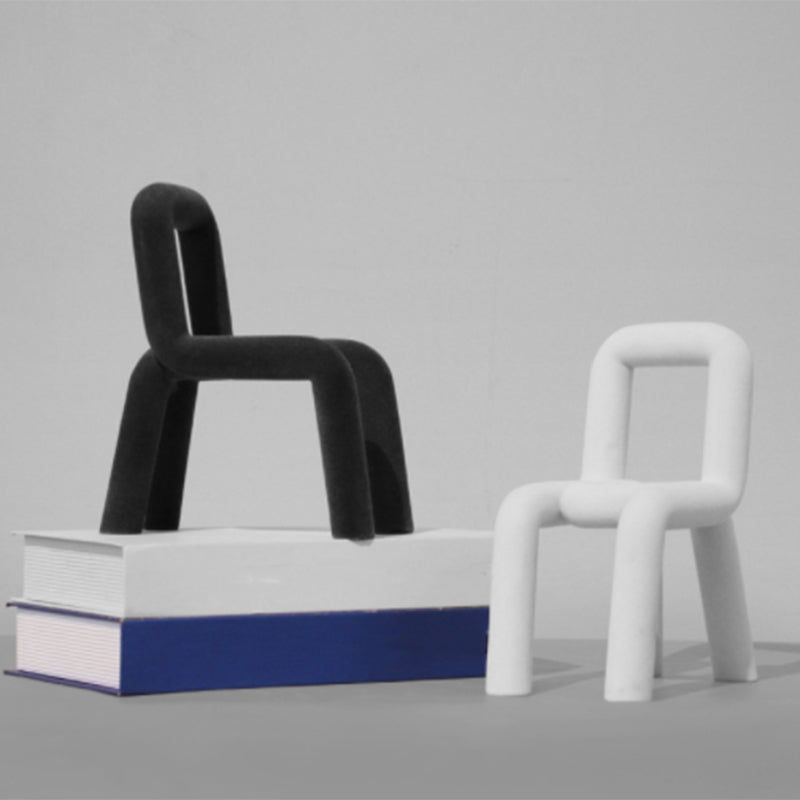 Contemporary Dining Chair Velvet Open Back Side Chair for Home