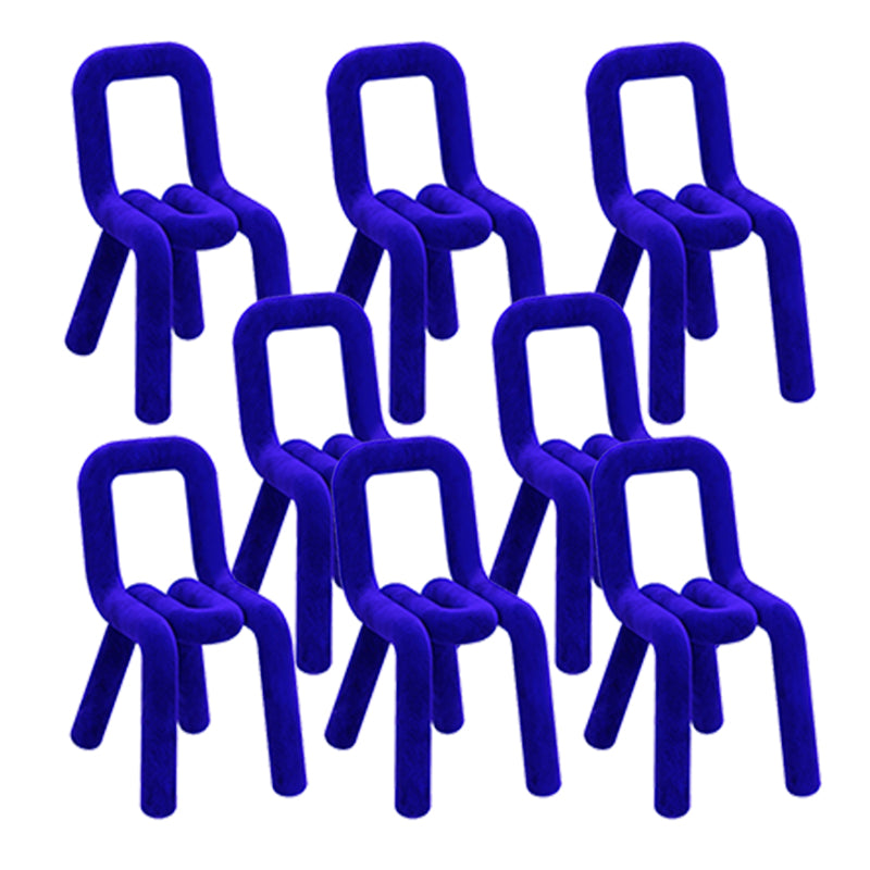 Contemporary Dining Chair Velvet Open Back Side Chair for Home