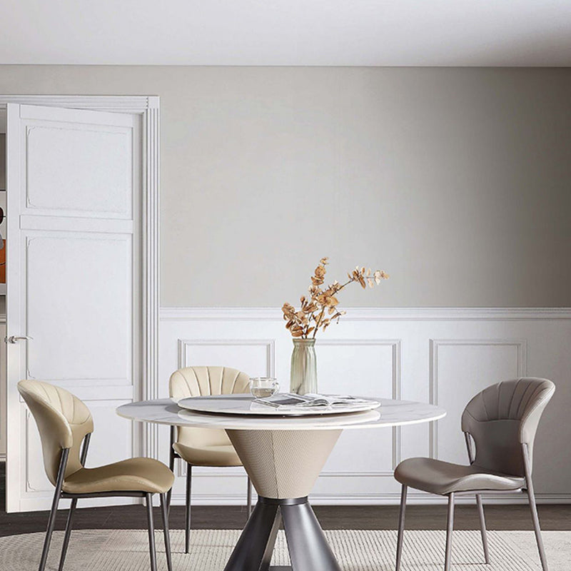 Khaki and Gray Dining Chairs Modern Armless Dining Side Chair