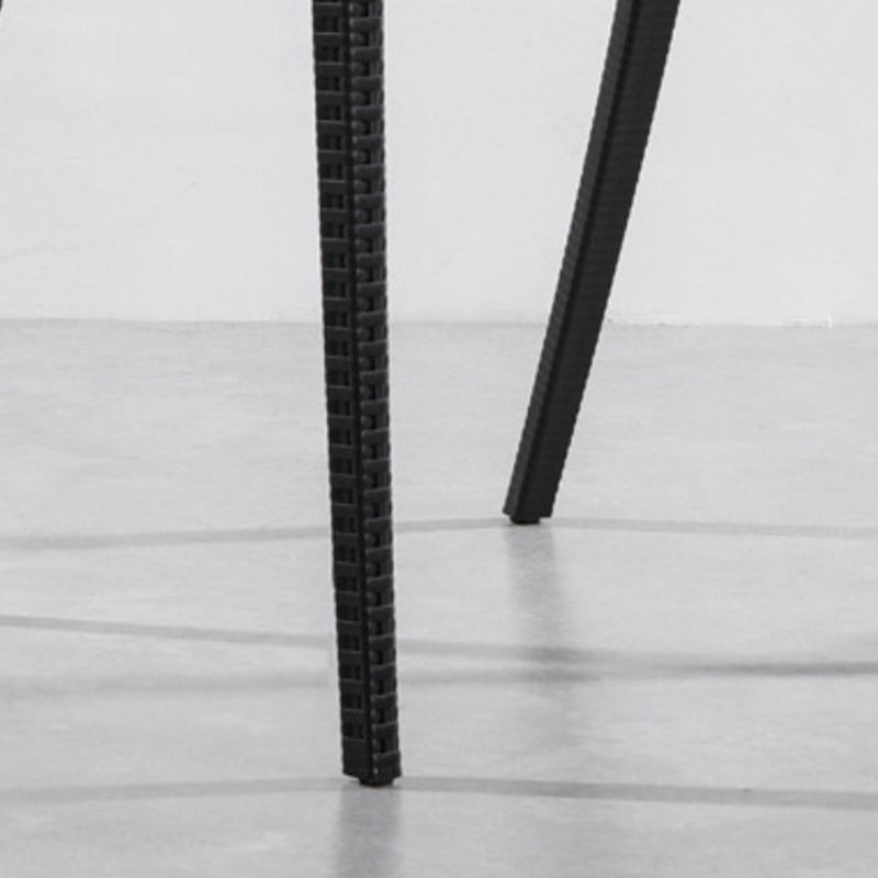 Contemporary Open Back Dining Chair Plastic Stackable Dining Arm Chair