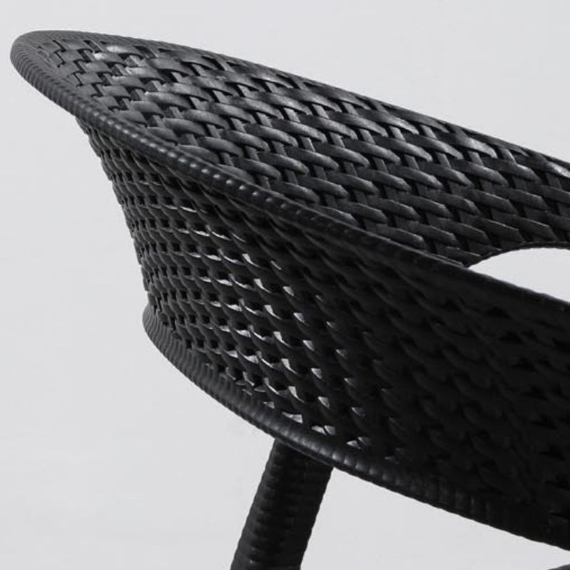 Contemporary Open Back Dining Chair Plastic Stackable Dining Arm Chair