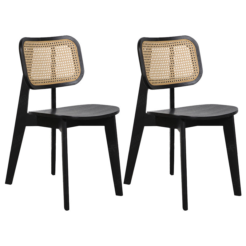 Traditional Solid Wood Side Chair Open Back Dining Side Chair