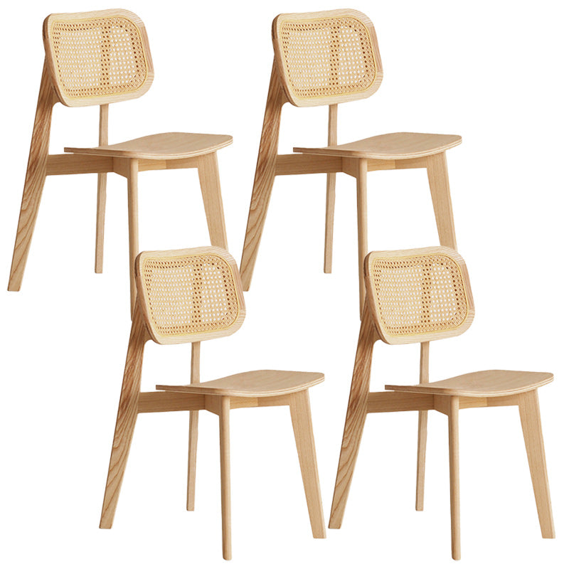 Traditional Solid Wood Side Chair Open Back Dining Side Chair