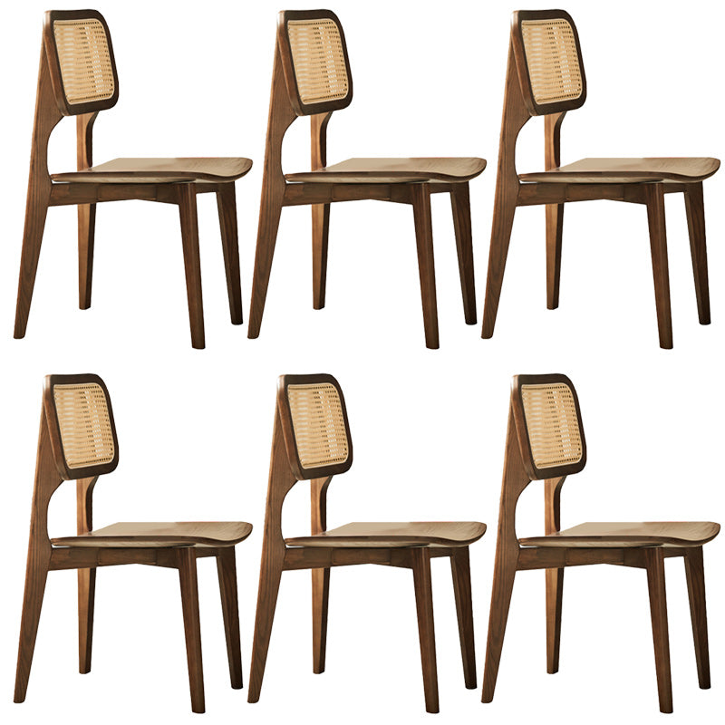 Traditional Solid Wood Side Chair Open Back Dining Side Chair