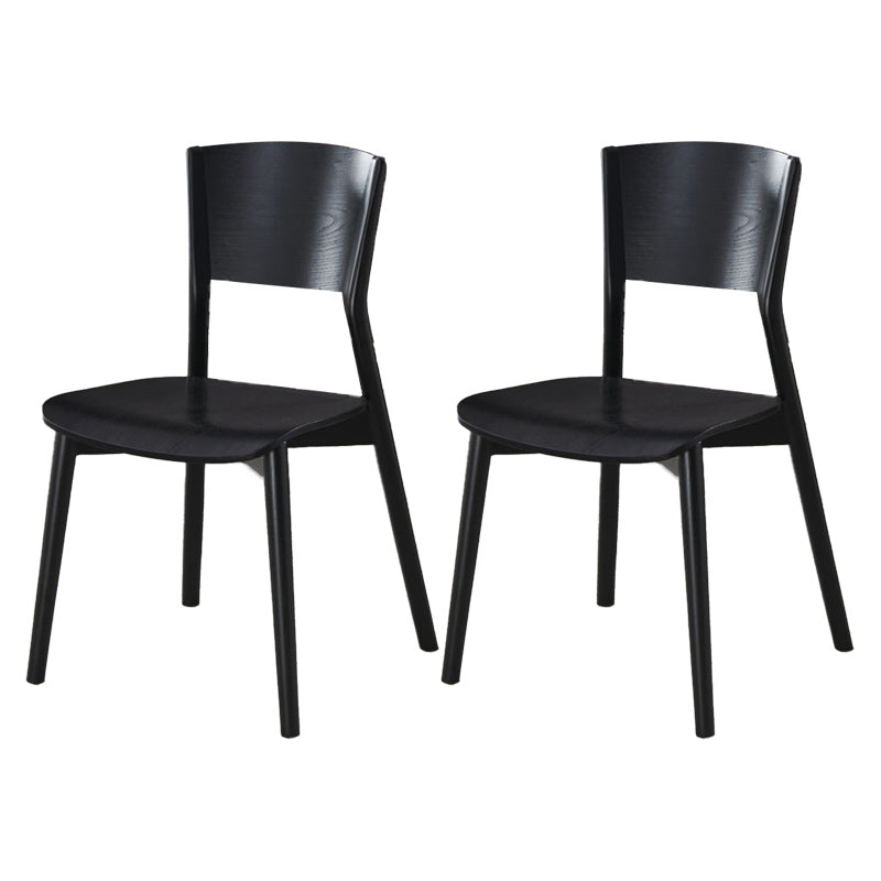 Industrial Style Dining Chair Solid Wood Open Back Armless chair