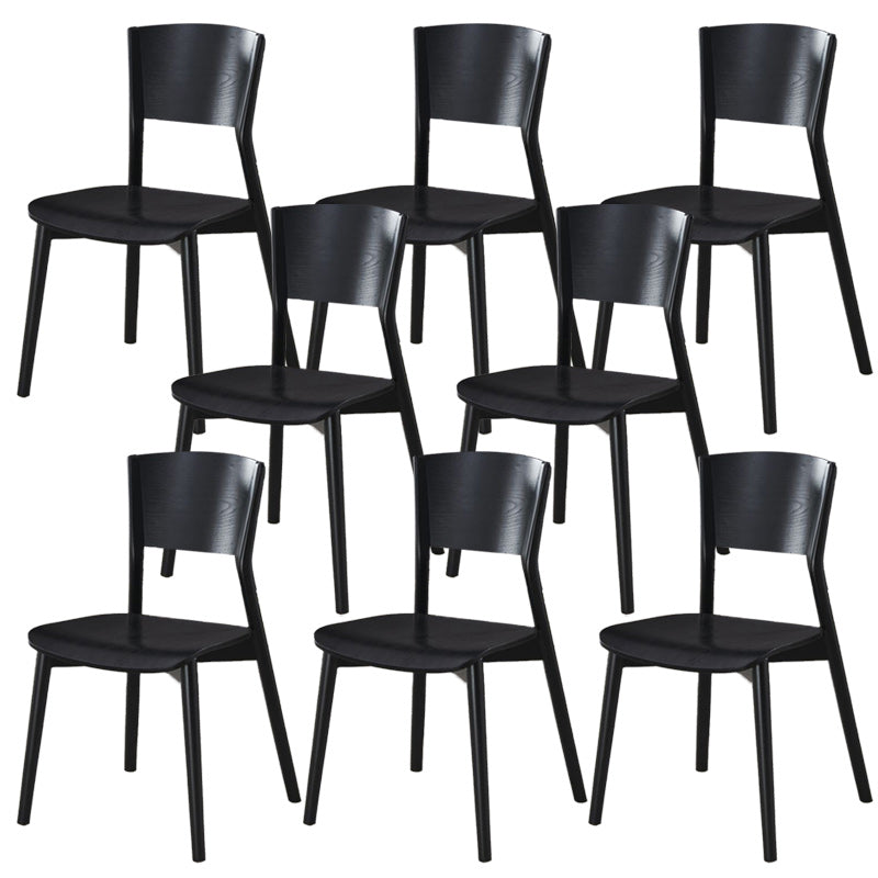 Industrial Style Dining Chair Solid Wood Open Back Armless chair