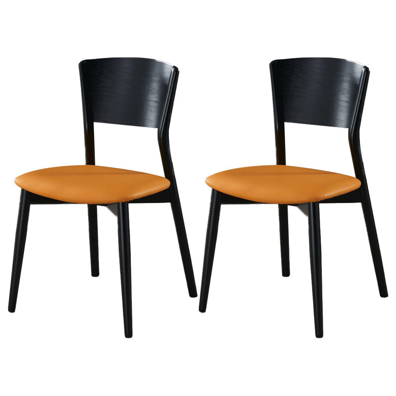 Industrial Style Dining Chair Solid Wood Open Back Armless chair