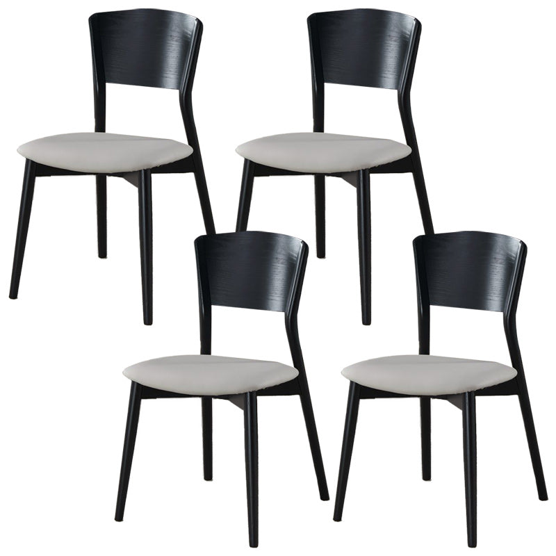 Industrial Style Dining Chair Solid Wood Open Back Armless chair