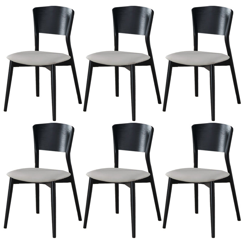 Industrial Style Dining Chair Solid Wood Open Back Armless chair