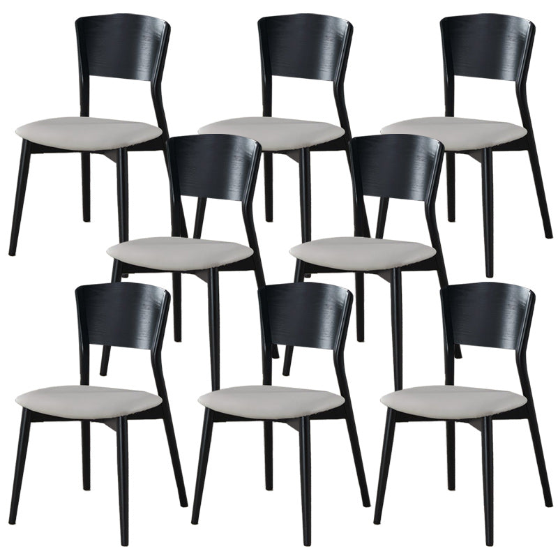 Industrial Style Dining Chair Solid Wood Open Back Armless chair